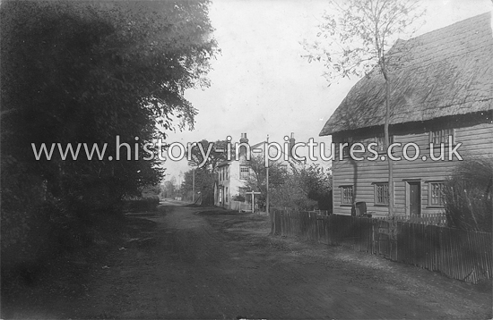 A view of The Street junction Rands Road, High Roding, Essex. c.1913